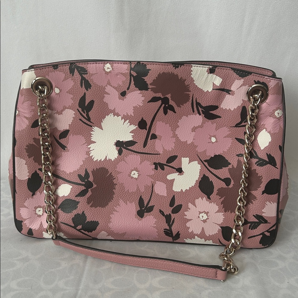 Kate Spade NY Briar Lane Gala Pink/Cream Floral Leather Shoulder Bag Purse 🌸🌸 - Picture 2 of 10